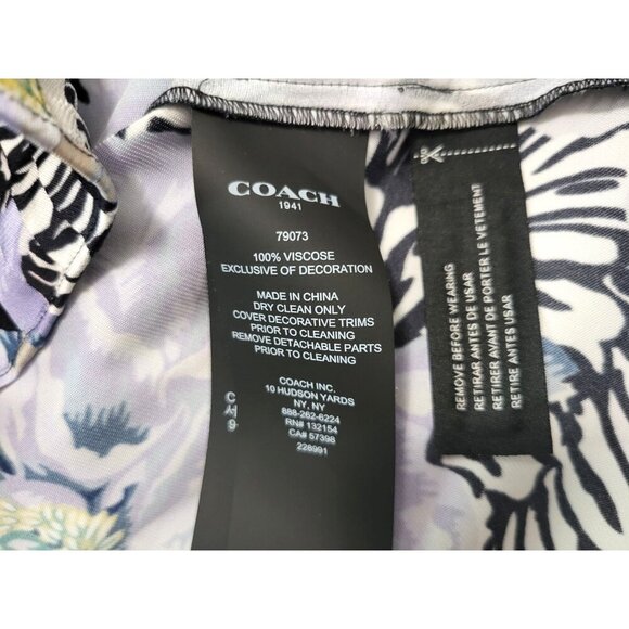 Coach Pleated Blouse Maximalist Kaffe Fassett Print - Picture 13 of 14